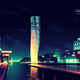 Illustration for article titled 8 of the World's Coolest Skyscrapers Rendered Like 1980s Futurist Art